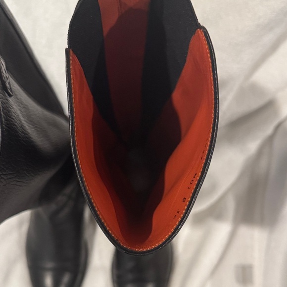 Santoni Black  Knee high Boots